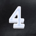 Translucent silicone number 4 mold for DIY crystal epoxy resin jewelry making - Number-4