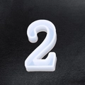 Translucent number 2 silicone mold for DIY crystal resin jewelry and keychains - Number-2