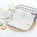 Two-pack 100% cotton gauze washcloths with cute helicopter prints and wave edges - Little Airplane