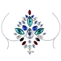 Gemme per il corpo in cristallo multicolore autoadesive per decorazioni sul petto - X0036-Gemme Decorative Multicolore Multiforme
