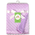 Morbida coperta per neonati a doppio strato in peluche a pois lavanda con fiocco di nastro - 102*76cm / Viola