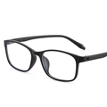 Montatura per occhiali anti-luce blu in TR90 nero dal design classico senza viti per adulti - Nero Opaco