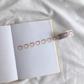 Minimalist washi tape featuring red heart patterns for journaling and sealing - 13# Hollow Heart
