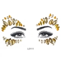 L0111 Champagne gold and yellow acrylic face jewels with teardrop and diamond shapes - Champagne Gold Bright Yellow Style (L0111)