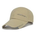 Berretto da baseball in tela kaki con stampa Sports Cap 87 e tesa grigia a contrasto - Regolabile / Cachi