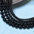 Polierte schwarze Achatperlen für DIY-Schmuckherstellung in verschiedenen Größen - 4mm Natürlicher Schwarzer Achat (Ca. 96 Perlen)