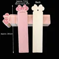 Pink and white long card for accessories with bow design and six slots, 28.6cm length - Approximately 100 Sheets Of Kp178 Pink Six-card Slot Cardstock.