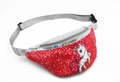 Sparkling red sequin unicorn fanny pack with adjustable strap and mermaid glitter finish - Red Unicorn