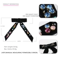 Velvet bow hair clip with colorful crystals and pearls, elegant hair accessory for women - Black Velvet Bow / Black