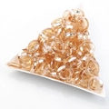Champagnegoud gefacetteerde glazen ring kralen voor DIY nail art en sieraden - 8mm / Amber Goud