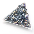 Grey multifaceted circular crystal glass beads for nail art and jewelry making - Semi-transparent Purple