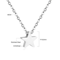 Detailed specs of antiallergic stainless steel star pendant necklace with 45cm chain length - Star Style (NE229301S) / Steel