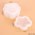 Flower shaped silicone resin mold set with lid for DIY jewelry storage box crafts - Plum Blossom Storage Box Mold (60-170)