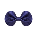 Litchi pattern butterfly hair clip for girls in deep purple and royal blue finish - Charming Blue Bowknot