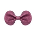 Lychee pattern butterfly hair clip for girls in metallic fuchsia purple faux leather - Grape Purple Bowknot