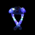 Glow-in-the-dark blue plush unicorn hat with LED lights and moving ears for kids - Blue Unicorn No Light