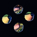 Iridescent AB crystal glass shell pendants with faceted surface for jewelry making - 16MM Scallop