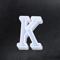 Translucent silicone mold in letter K shape for DIY crystal epoxy resin jewelry - Letter-K