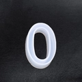 Translucent silicone resin mold in the shape of number zero for DIY keychains - Number-0