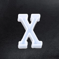Translucent silicone mold for DIY resin crafts in capital letter X shape for keychains - Letter-X