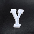Translucent silicone mold in uppercase letter Y shape for DIY crystal resin pendants - Letter-Y