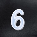 Translucent silicone number 6 mold for DIY crystal resin crafts and keychains - Number-6