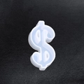 Translucent silicone resin mold with dollar sign shape for DIY jewelry keychains - Symbol-$