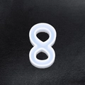 Translucent number 8 silicone resin mold for DIY keychain pendants and crafts - Number-8