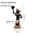 Ancient Egyptian Anubis candle holder in matte black and gold resin finish, 20cm height - Anubis Candlestick / H20cm W6cm T9cm