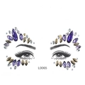 Face gem stickers for music festivals in purple, gold, and silver rhinestones L0065 - Purple Gold Silver Rhinestone Style (L0065)