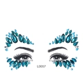 L0057 Teal acrylic face gems with teardrop rhinestones for festive eye decoration - Blue Green Teardrop Ornament (L0057)