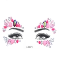 Pink and iridescent diamond acrylic face sticker for eye makeup decoration L0071 - Pink White Iridescent Rhombus Style (L0071)