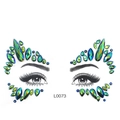 Iridescent blue-green acrylic face gems set L0073 for Halloween festival makeup look - Blue Green Yellow Iridescent Style (L0073)