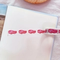 Pink bacon-style character washi tape displayed in a cute, minimalist stationery roll - 11# Bacon