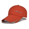 Berretto da baseball in tela rosso mattone con stampa sportiva e visiera curva - Regolabile / Rosso