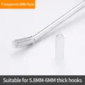 Transparent 6mm protective caps for 5.8-6mm metal display hooks for wall racks - 6mm Thick Transparent Protective Caps (10 Pack)