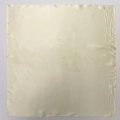 Elegant champagne satin silk square scarf with hand-rolled edges and smooth finish - Milky White