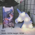 Blue unicorn LED night light for desktop decoration, 10x15cm warm lighting cute lamp - Blue Unicorn Head