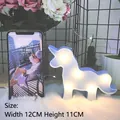 Mini LED unicorn night light in blue and white, warm glow lamp for room decoration - Blue Pony