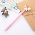 Roze cartoon eenhoorn gelpen met creatieve regenboog topper voor studenten - 0.5mm / Roze