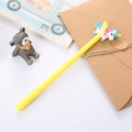 Schattige gele eenhoorn gelpen met 3D-figuur van rubber op een papieren envelop - 0.5mm / Geel