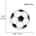 Zinklegierung Fußball Emaille Brosche Pin in klassischem Schwarz-Weiß Design - Fußball Stil (A00586)