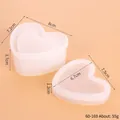 DIY heart-shaped silicone storage box mold set with lid for crystal resin craft making - Heart-Shaped Storage Box Mold (60-169)