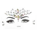 L0194 AB rainbow acrylic face jewel sticker in crown shape for Halloween makeup - L0194 AB Iridescent Crown Gems