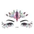 Pink and AB iridescent crystal rhinestone face gems for Halloween festivals L0190 - L0190 Pink Iridescent Rhinestone