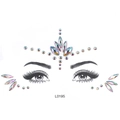 Iridescent rhinestone face jewels L0195 with diamond and round crystals for DIY makeup - L0195 Iridescent Rhombus Round Gems