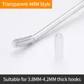 Capuchon de protection en silicone semi-transparent 4mm pour crochets muraux - Capuchons de Protection Transparents de 4 mm (Lot de 10)