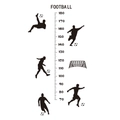 Détail de la toise de football avec silhouettes mesurant de 70 à 180 cm - Mise en page 30*90CM