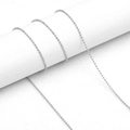 Catenina a sfere in metallo argento per occhiali con perline rotonde su display - Catena a Sfere Argento