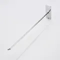 Single-line silver display hook 240mm with 4mm thickness and metal mounting base - 4mm Thick Silver Wall Hook 25CM Length (With Screws)